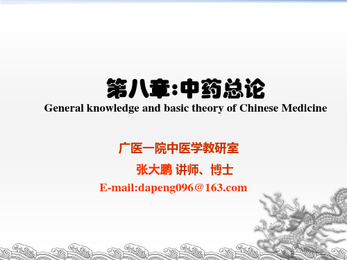 中药、方剂总论(张大鹏)