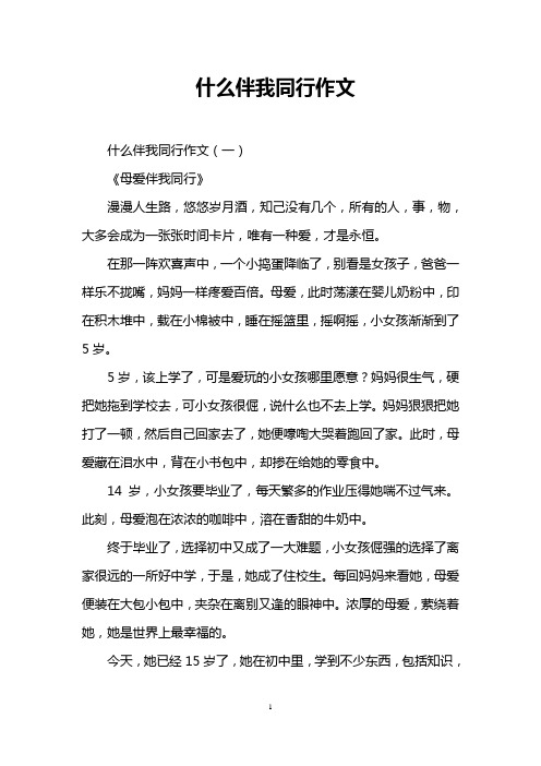 什么伴我同行作文