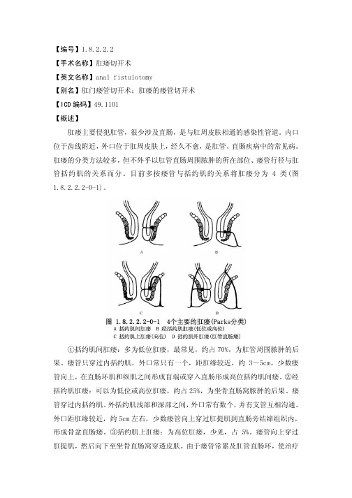 肛瘘切开术