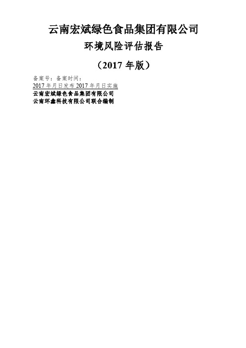 环境风险评估报告