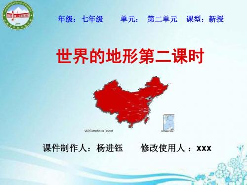 第二章第三节世界的地形2