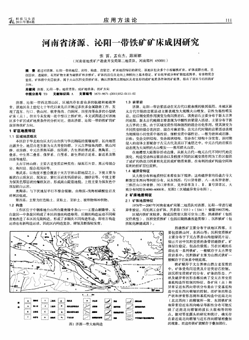 河南省济源、沁阳一带铁矿矿床成因研究
