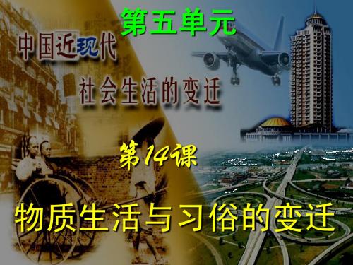 第14课 物质生活与习俗的变迁