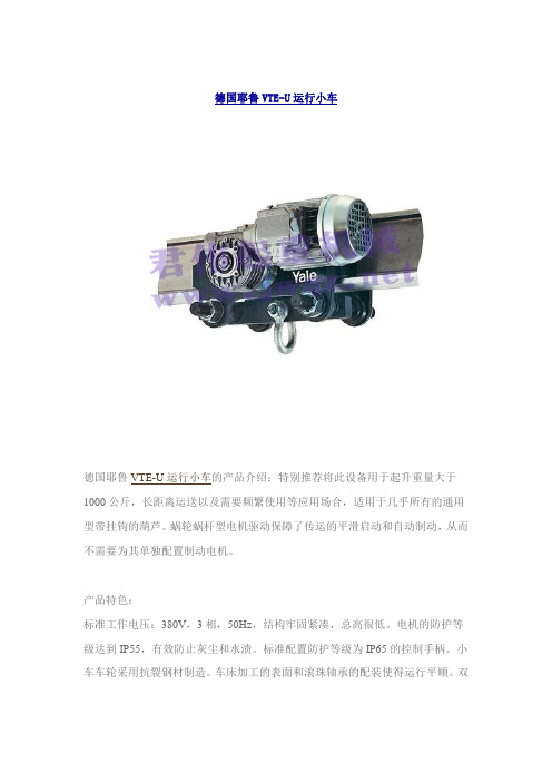 德国耶鲁VTE-U运行小车
