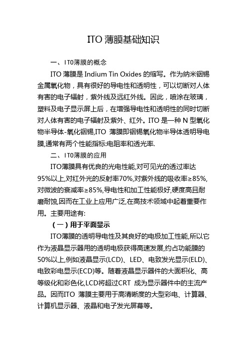 ITO薄膜基础知识