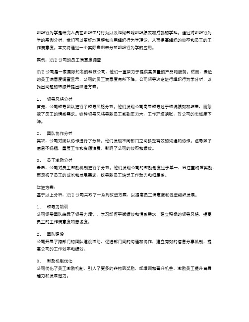 组织行为学的案例分析