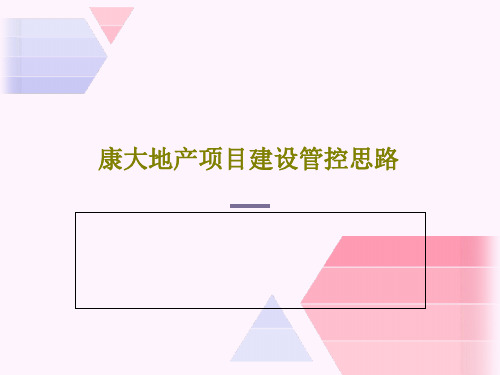 康大地产项目建设管控思路56页PPT