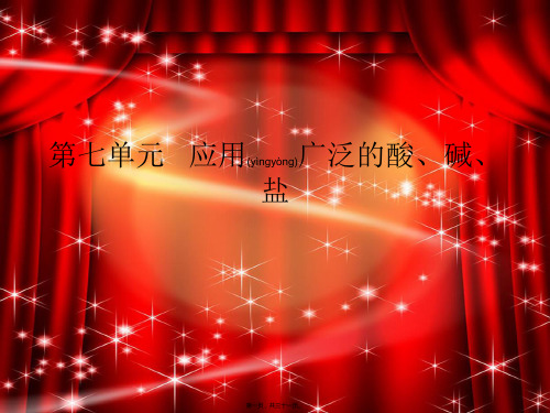 九年级化学下册 第7章《应用广泛的酸、碱、盐》复习课件初中