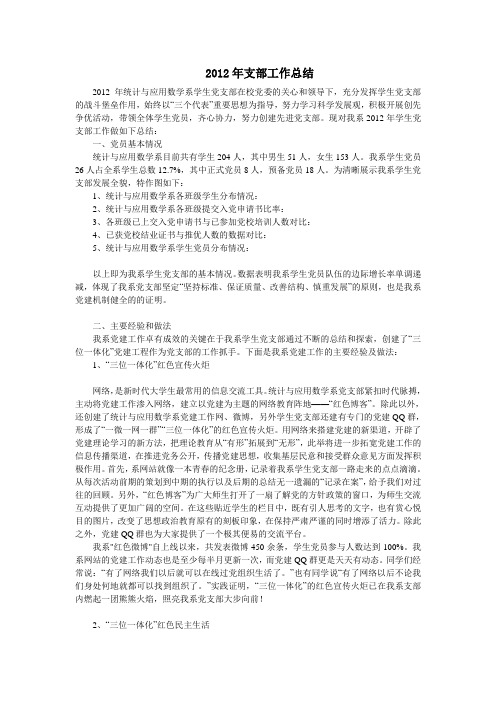 2012年支部工作总结