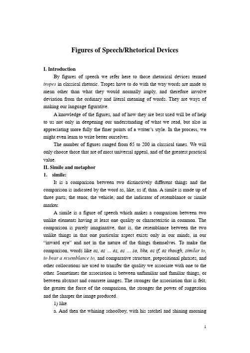 Figurative Speech 英语修辞总结汇总