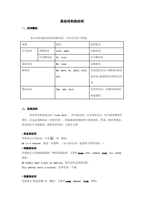 高中英语系动词和助动词精讲及练习