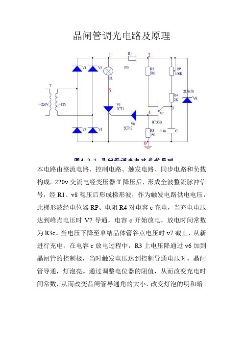 晶闸管调光电路及原理