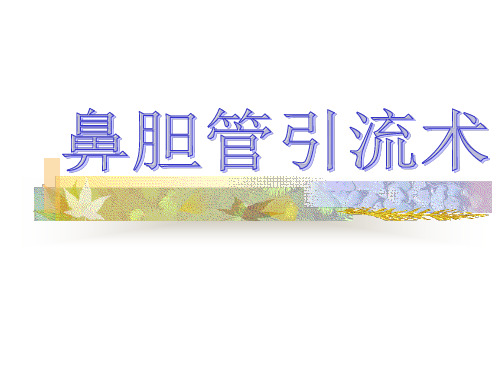 鼻胆管引流术护理