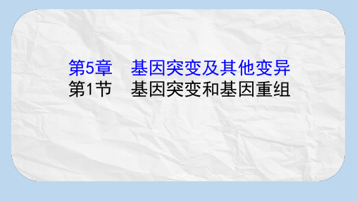 高考生物一轮总复习必修2PPT课件2.5.1
