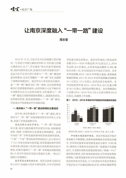 让南京深度融入“一带一路”建设