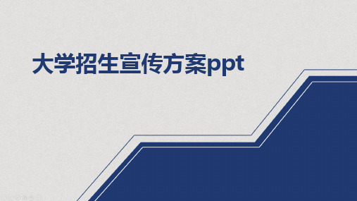大学招生宣传方案ppt