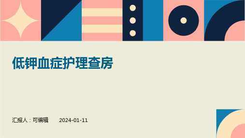 低钾血症护理查房PPT