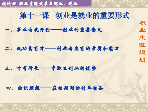 职业生涯规划第十一课
