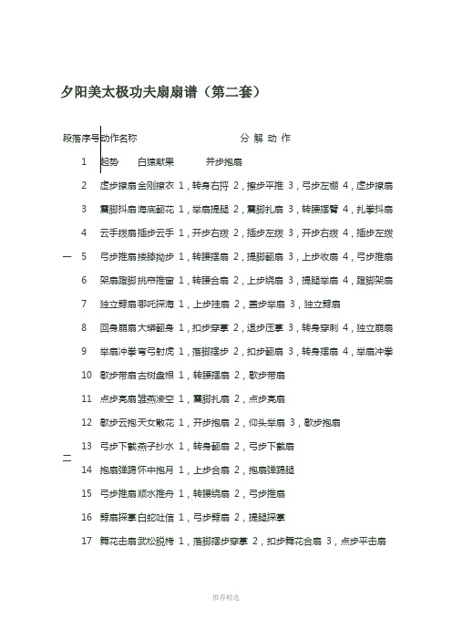 第二套太极功夫扇分解教学