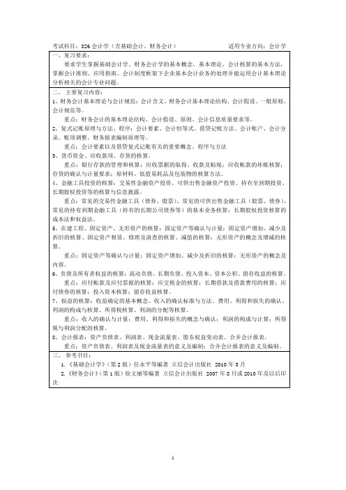 上海大学初试专业课大纲