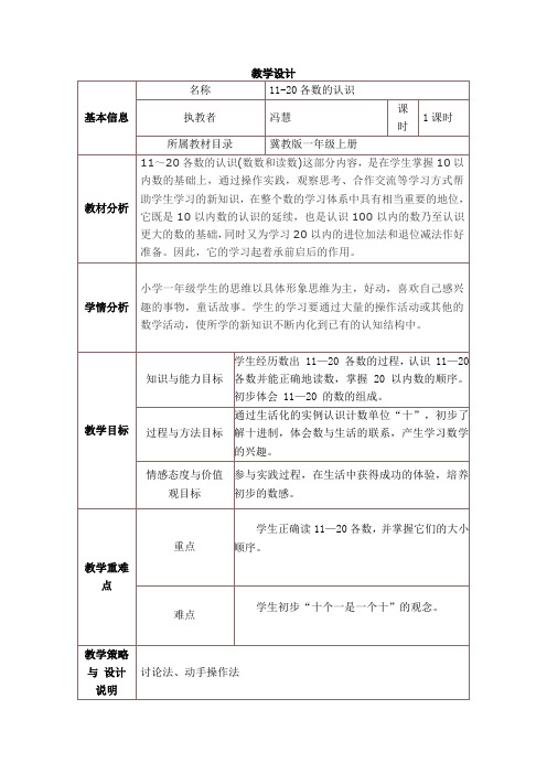 教学设计与反思模板