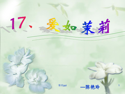 苏教版五年级下册17爱如茉莉