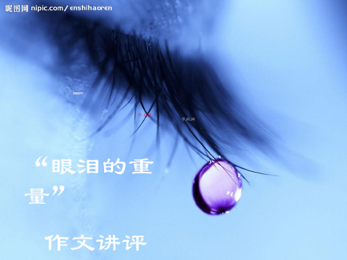 河南省长垣县第十中学高三语文复习课件 “眼泪的重量”作文讲评