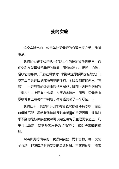 爱的实验