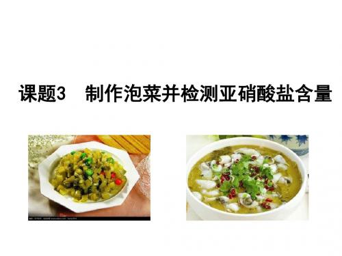 1.3 泡菜的腌制和亚硝酸的测定