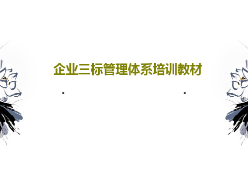 企业三标管理体系培训教材共99页PPT
