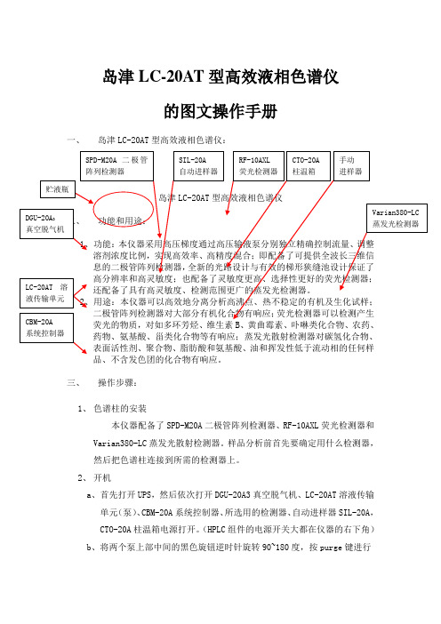 岛津LC-20AT型高效液相色谱仪的图文操作手册