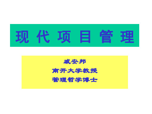 sdd现代项目管理课程讲义(ppt375页)