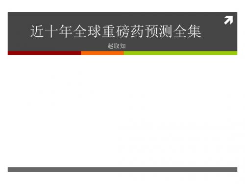 近十年全球重磅药物预测