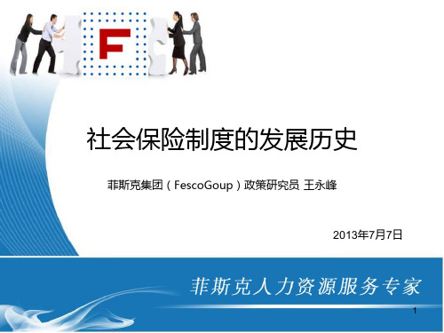 社会保险制度的发展历史(培训) PPT课件