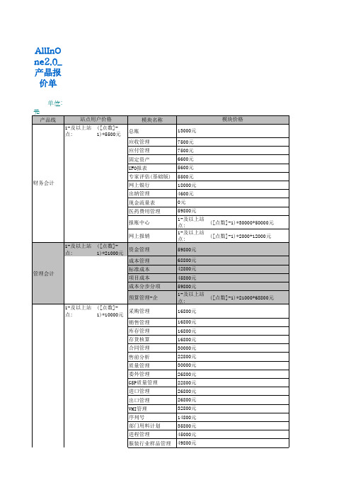 u8报价单