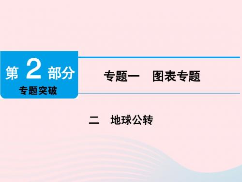 江西省2019届中考地理专题一图表专题二地球公转课件