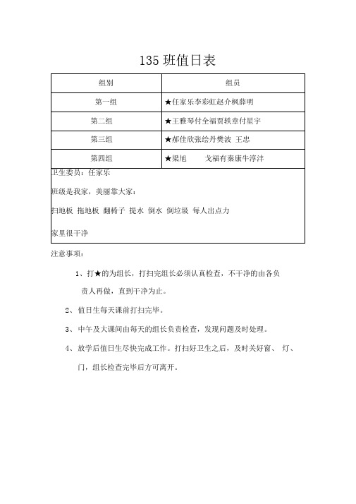 班务栏内容