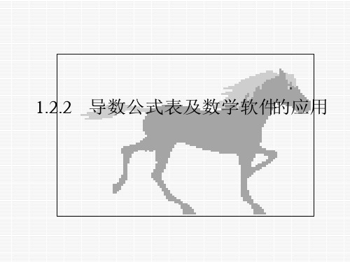 【数学】1.2.2《导数公式表及数学软件的应用》课件(新人教B版选修2-2)