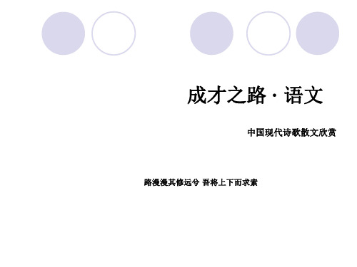 人教版选修《中国现代诗歌散文欣赏》第2单元略读《也许——葬歌》《一个小农家的暮》课件(80张)