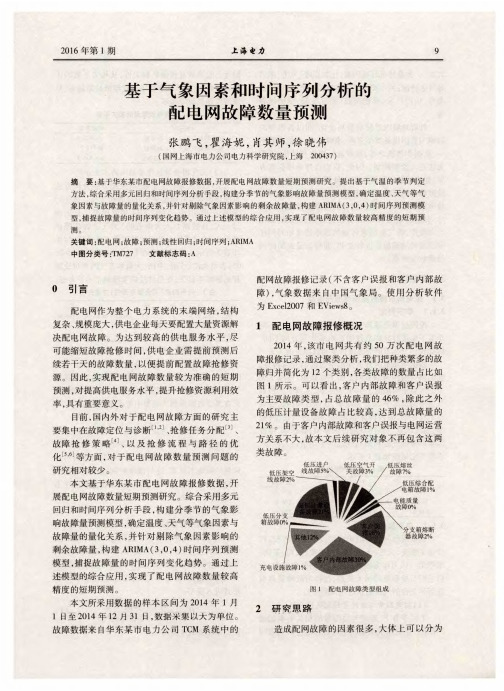 基于气象因素和时间序列分析的配电网故障数量预测