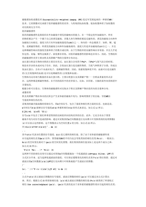 磁敏感加权成像技术