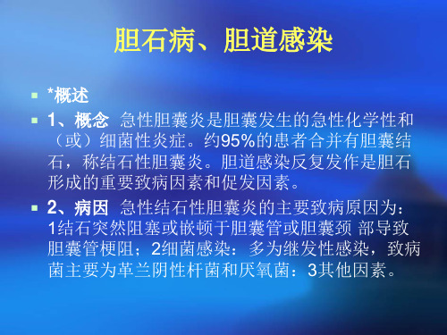 胆石症胆道感染PPT课件