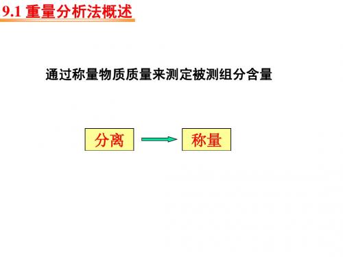 分析化学09_重量分析法