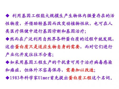 蛋白质工程的崛起