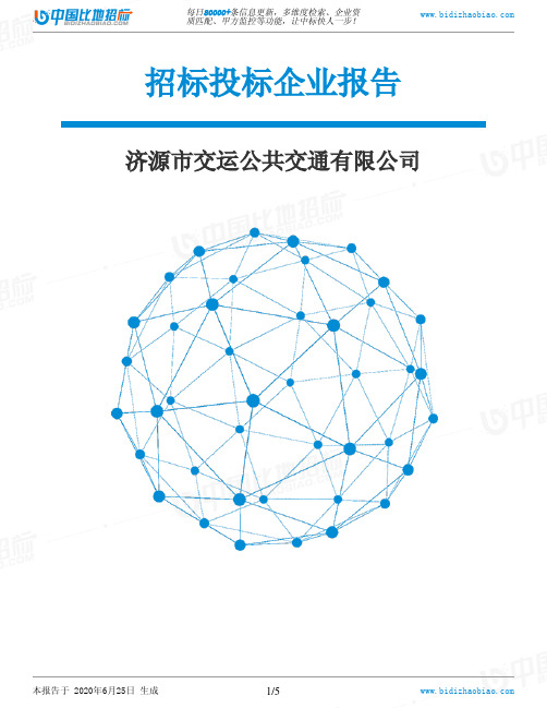 济源市交运公共交通有限公司-招投标数据分析报告
