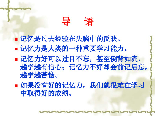 打开记忆之门的钥匙(教学设计)