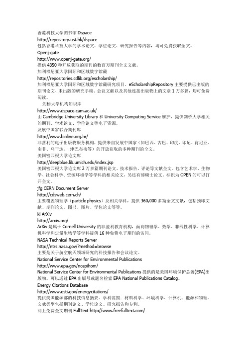 外文文献网址