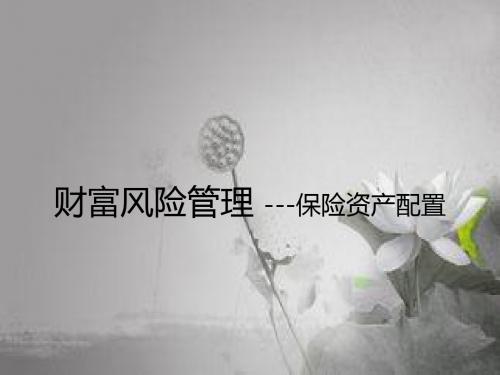 保险在财富传承中作用 PPT