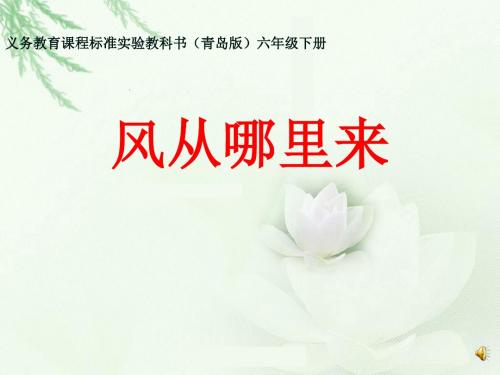 青岛版小学科学六年级下册《风从哪里来》课件