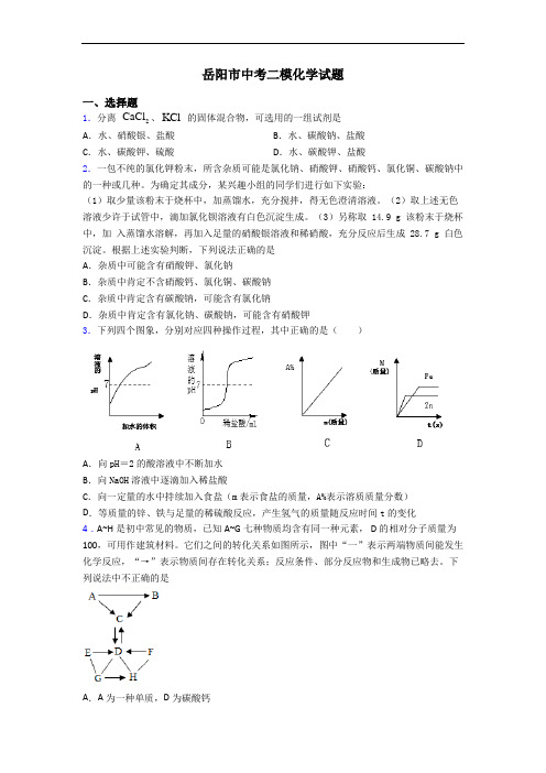 岳阳市中考二模化学试题